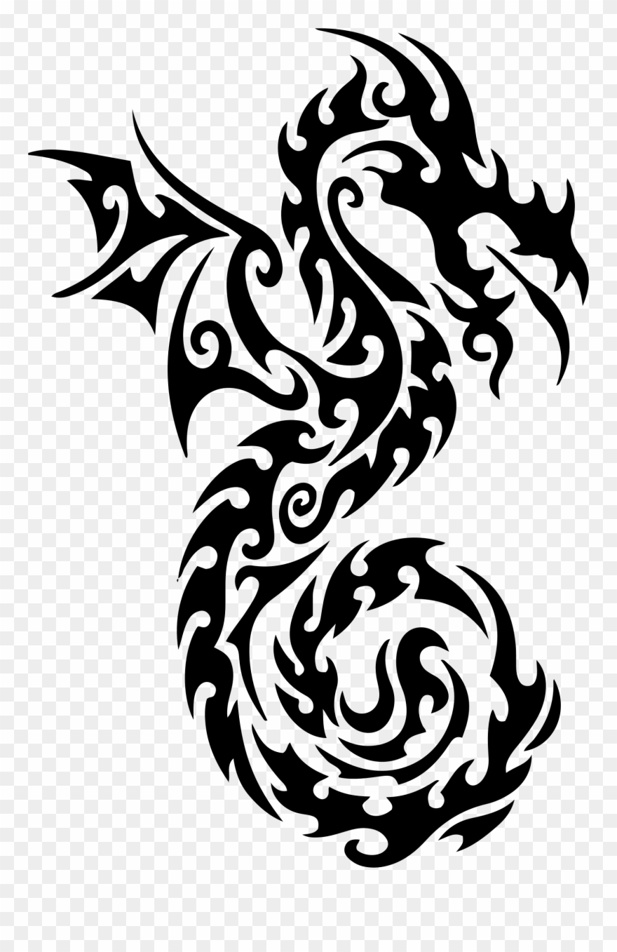 Tattoo Chinese Dragon Japanese Dragon Drawing - Graphics And More Dragon With Wings Flying Wall Vinyl Clipart