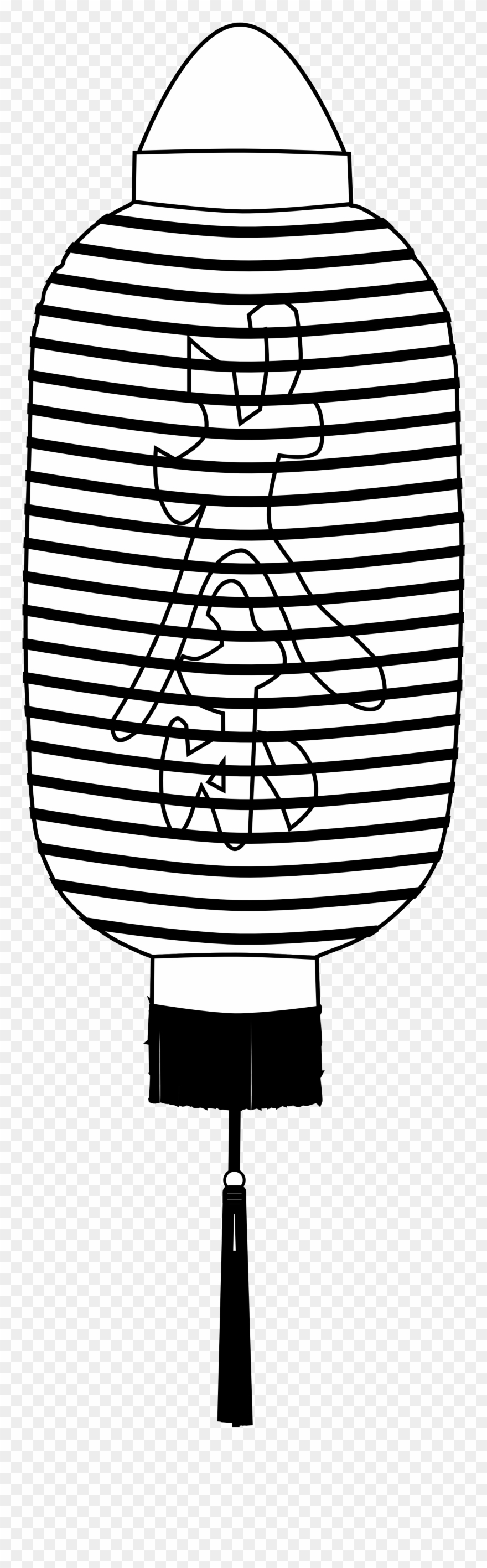 Chinese Lantern Chinese Lantern Black White Line Chinese - Paper Lantern Coloring Page Clipart