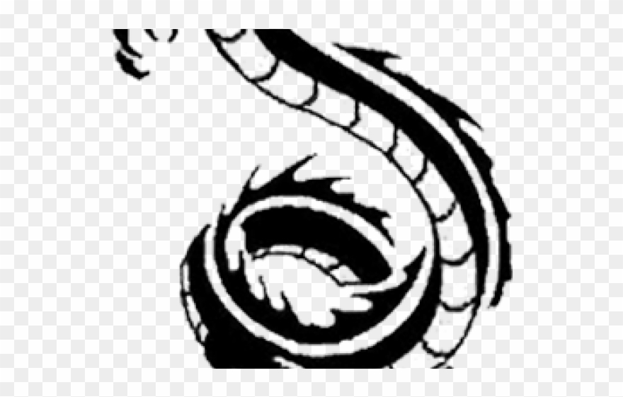 Dragon Tattoos Clipart Transparent Background - Tribal Dragon - Png Download