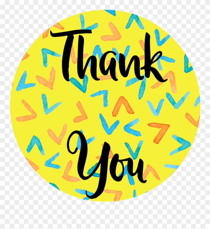 Bright And Cheery Thank You Cards {with Free Printable - Circle Thank You Card Clipart