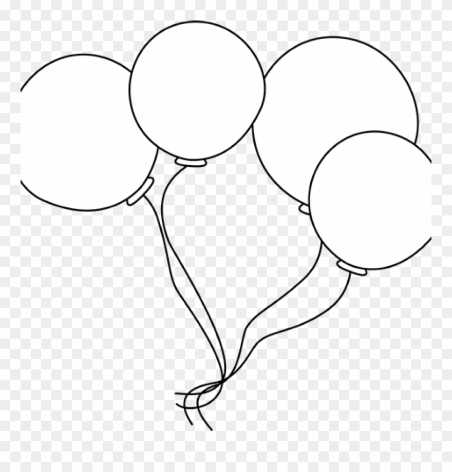 Black And White Balloons Clipart Black And White Balloons - Clip Art - Png Download