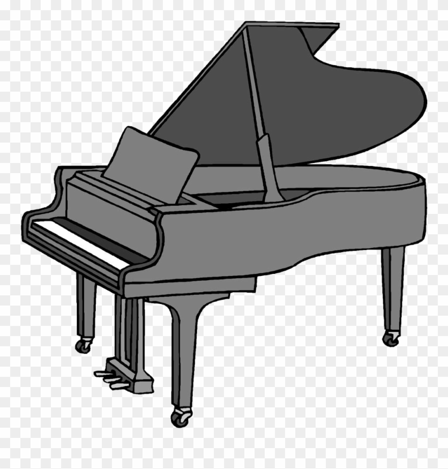 Cartoon Drawing Clip Art - Baby Grand Piano - Png Download
