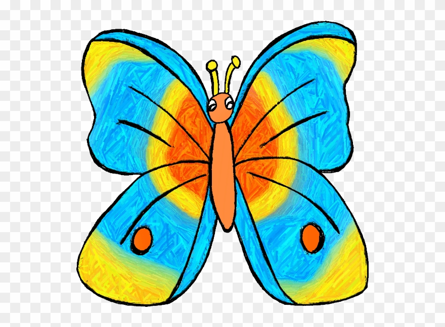 Animal Butterfly Cliparts - Clipart Animals Butterfly - Png Download