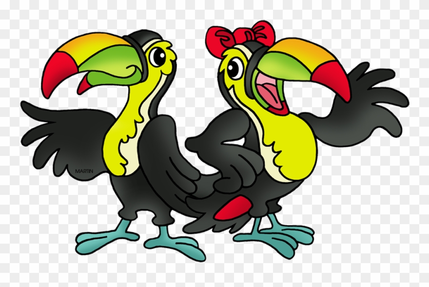 Toucan Clipart Rainforest Animal - Clip Art Two Animals - Png Download