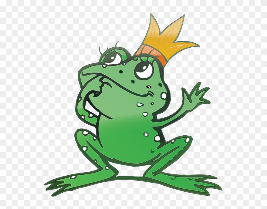 Vector Cartoon Frog Prince Free Vector - Frog Prince Embroidery Design Clipart