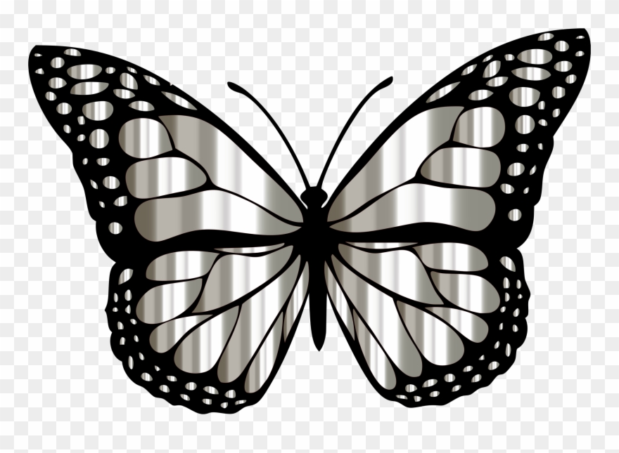 The Monarch Butterfly Insect Yellow - Journal Daily: Rainbow Butterfly ,lined Blank Journal Clipart