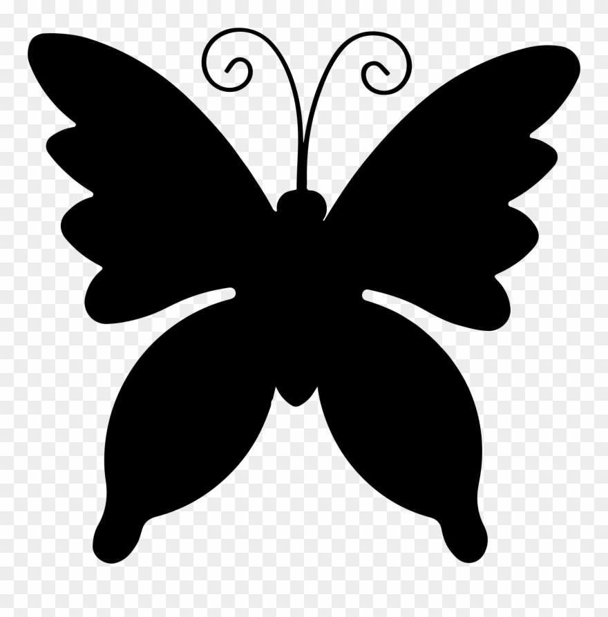 Swallowtail Butterfly Stencil Monarch Butterfly Template - Plantilla De Una Mariposa Clipart