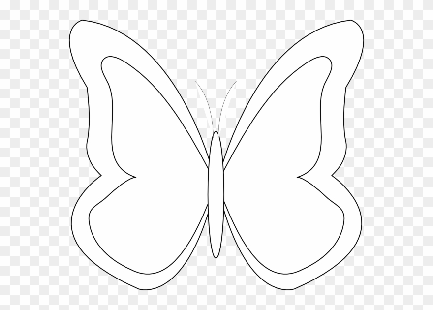 Butterfly Outline Clipart - Imagenes De Contorno De Mariposa - Png Download