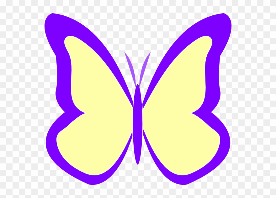 Butterfly Yellow And Violet Clipart