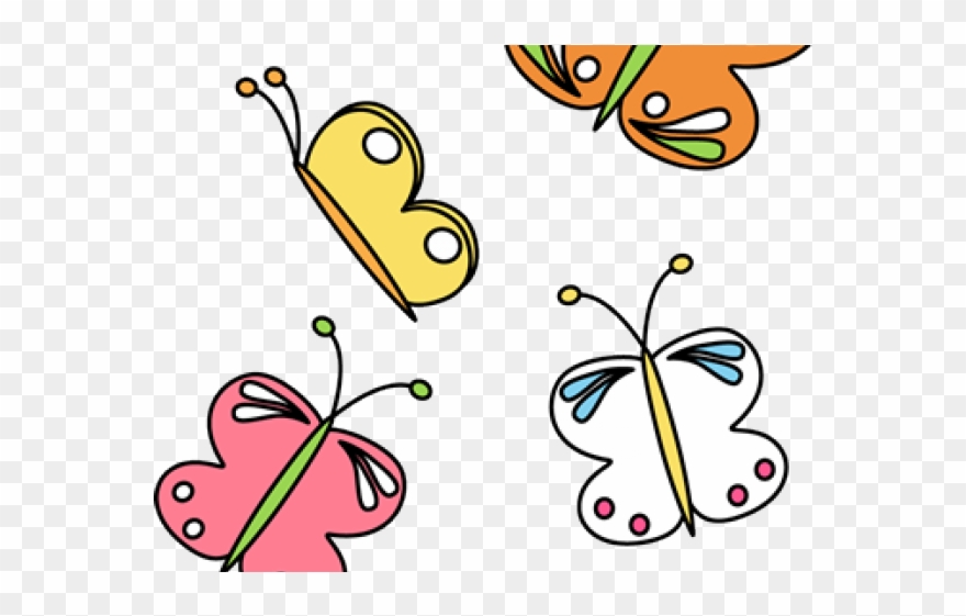 Rainbow Butterfly Clipart Flying Butterfly - Butterflies Flying Away Clipart - Png Download