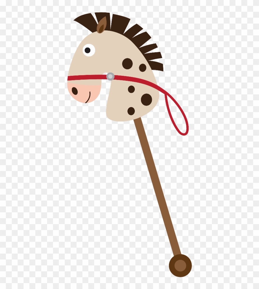 Stick Horses, Baby Clip Art, Cowgirl Party, Western - Horse On A Stick Clipart - Png Download