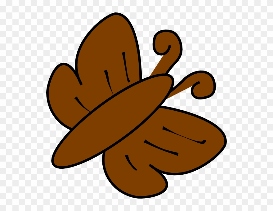 Brown Butterfly Svg Clip Arts 582 X 599 Px - Png Download