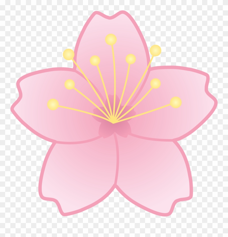 Blossom 20clipart - Cherry Blossom Flower Emoji - Png Download