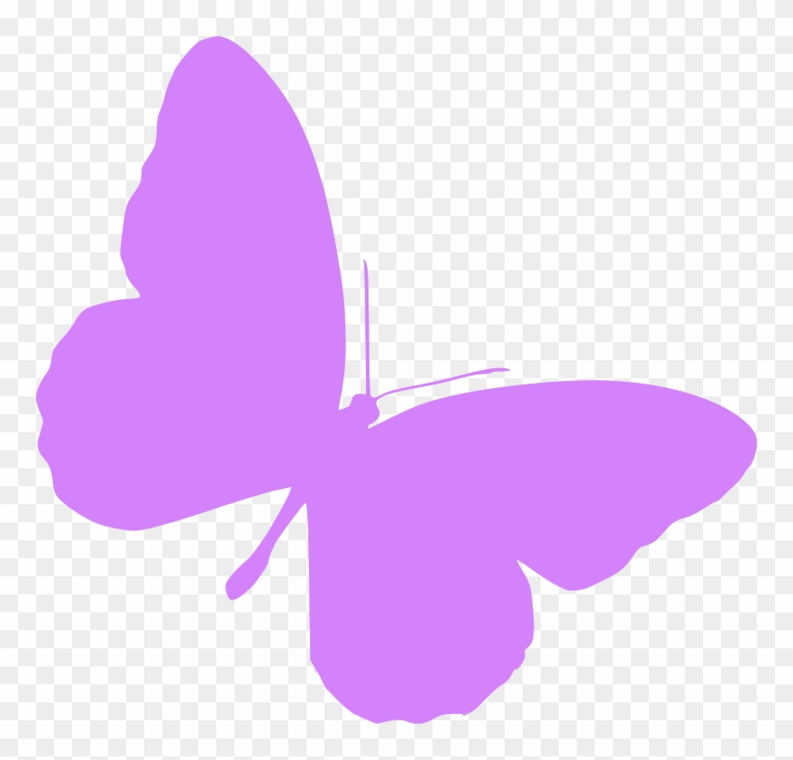 Lavender Butterfly Clip Art - Png Download