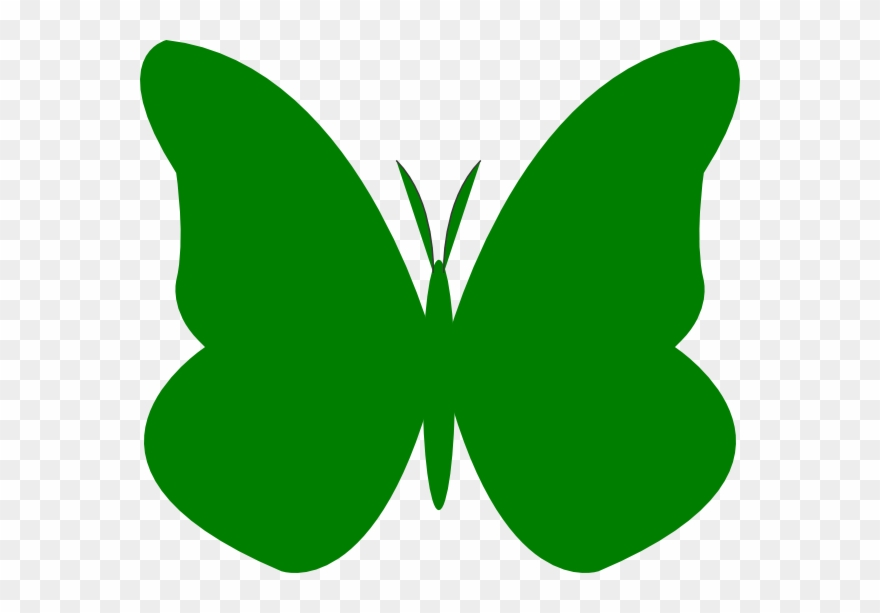 Bright Butterfly Clip Art At Clker Com - Green Butterfly Clipart - Png Download