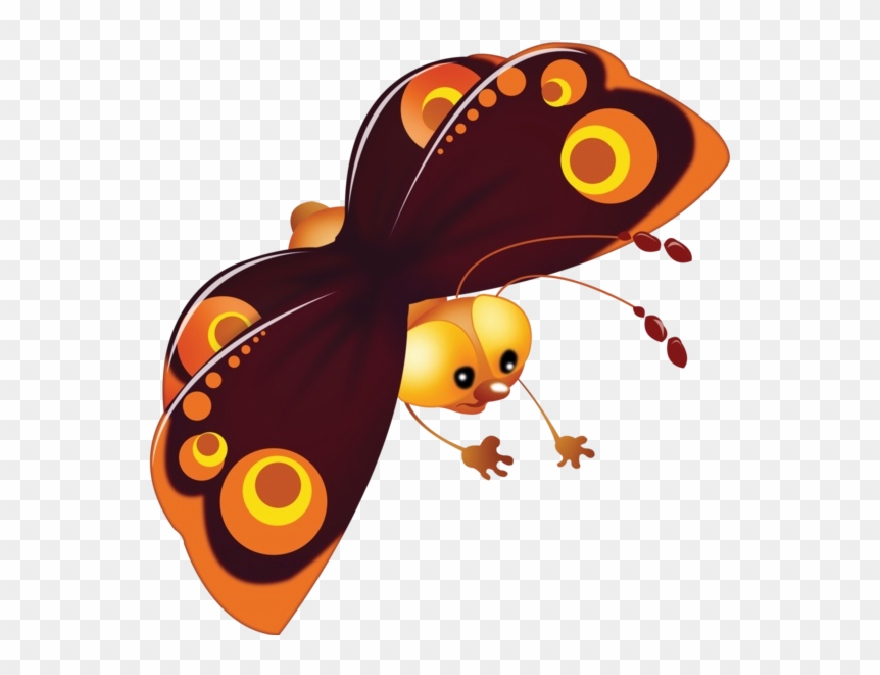 Baby Butterfly Cartoon Cliprt Pictures - Kelebek Iyi Geceler - Png Download