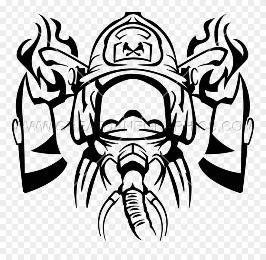 Download Firefighter Stencil Clipart Firefighter Stencil - Printed T-shirt - Png Download