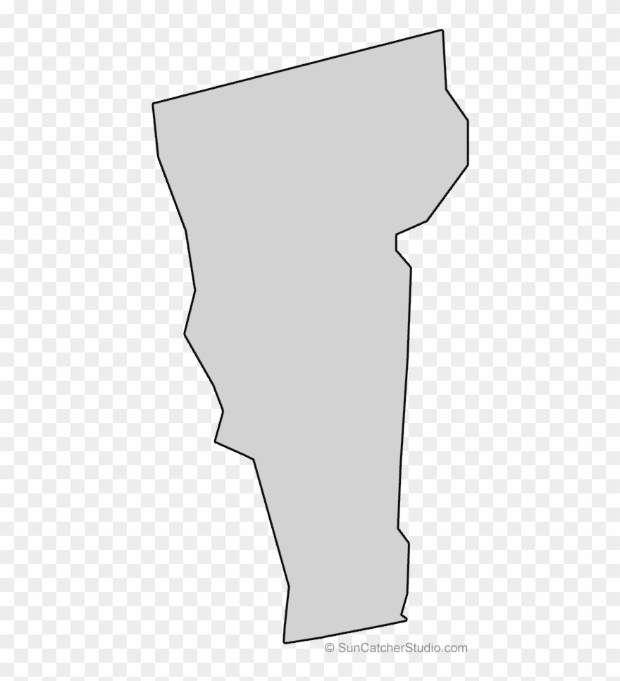 Virginia State Quilt Scroll Saw Pattern Outline Clip - Vermont - Png Download