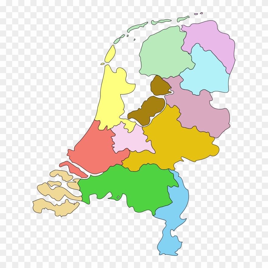 Kaart Nederland Provincies Vector Clipart