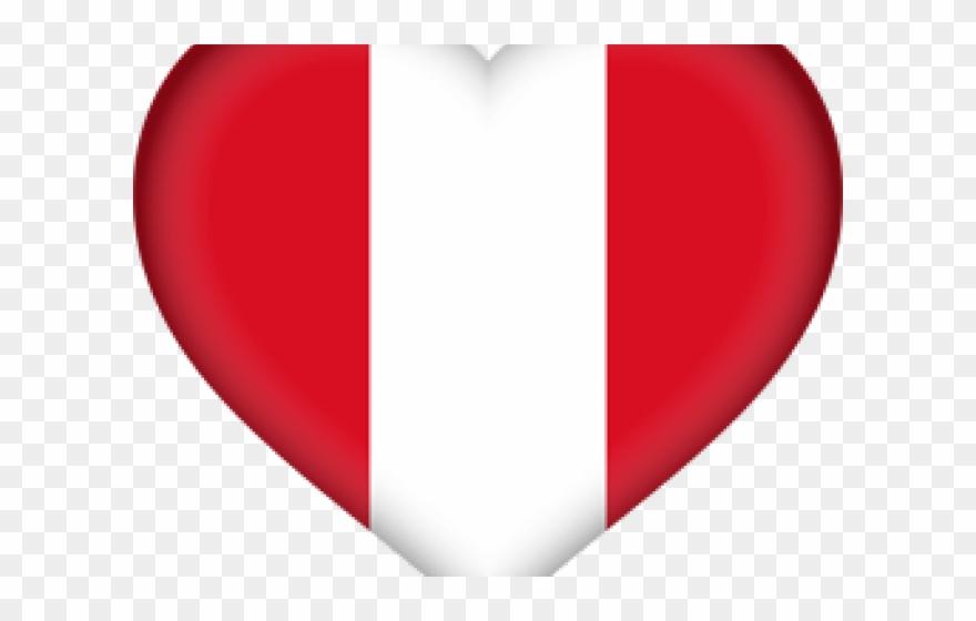 Peru Flag Clipart Heart - Heart - Png Download