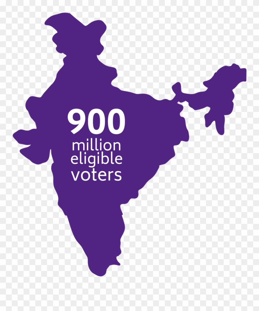 1 - Blue Map Of India Clipart