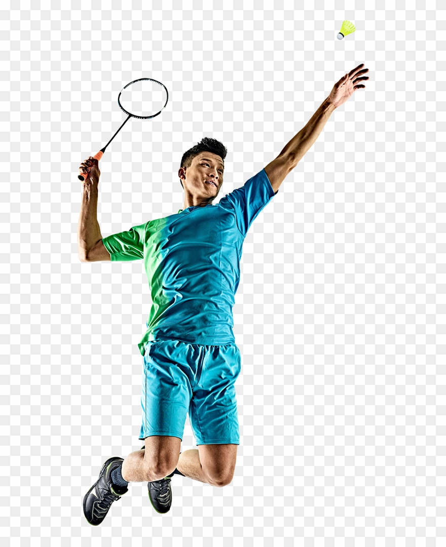Accurate Flight Pattern - Man Playing Badminton Clipart