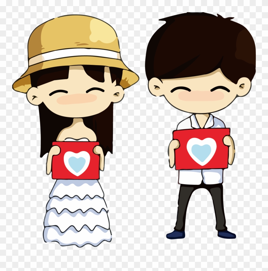Clip Library Stock Girlfriend Boyfriend Significant - Girl Friend Boy Friend Cartoons - Png Download