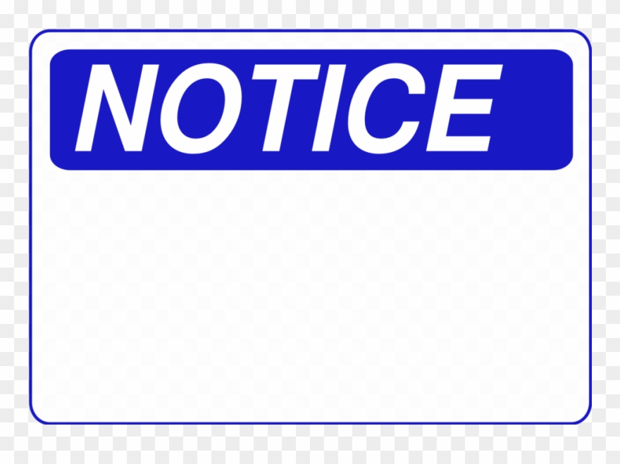 Notice - Blank - Notice Clipart - Png Download