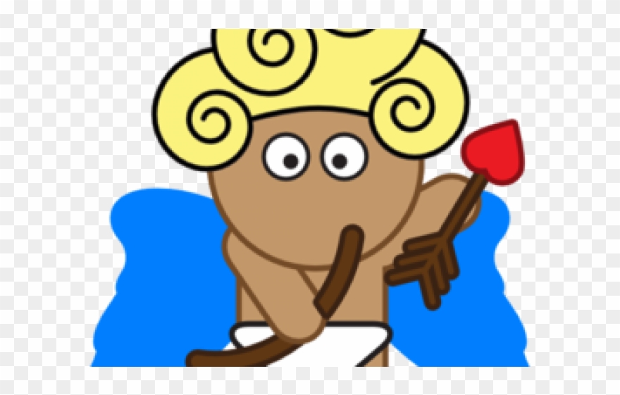Cupid Clipart Public Domain - Orange Cupid - Png Download