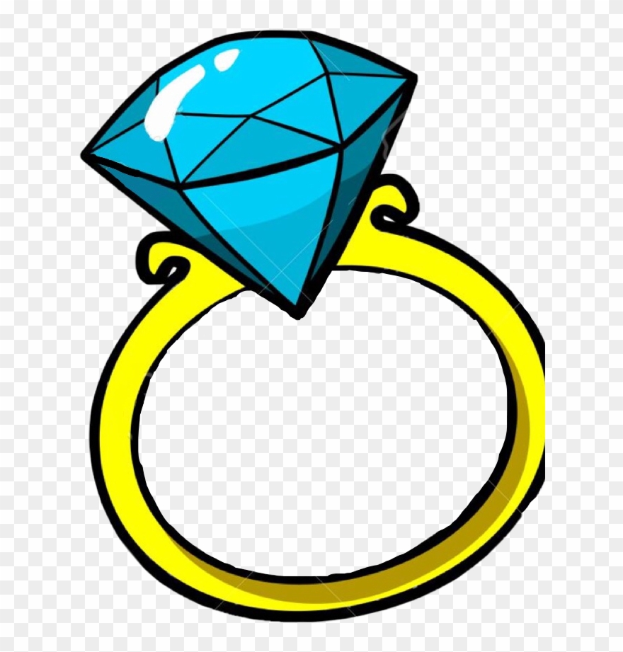 Ring Sticker - Diamond Ring Pop Art Clipart