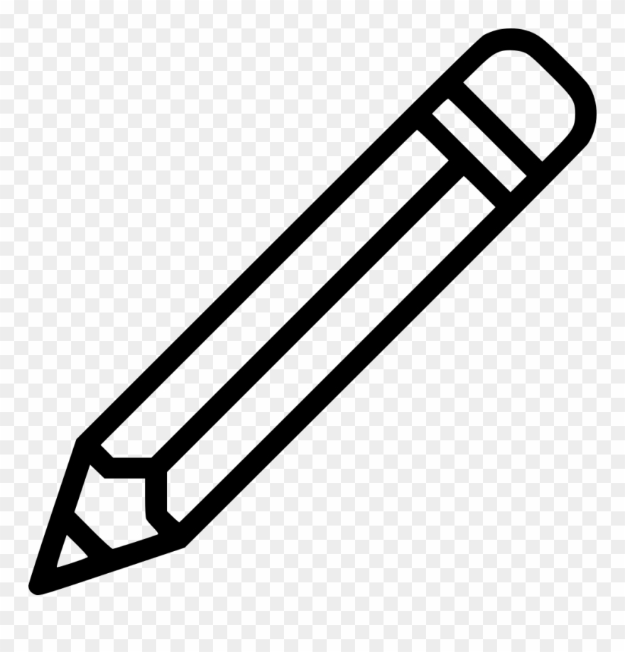 Black And White Pencil Clip Art - Png Download