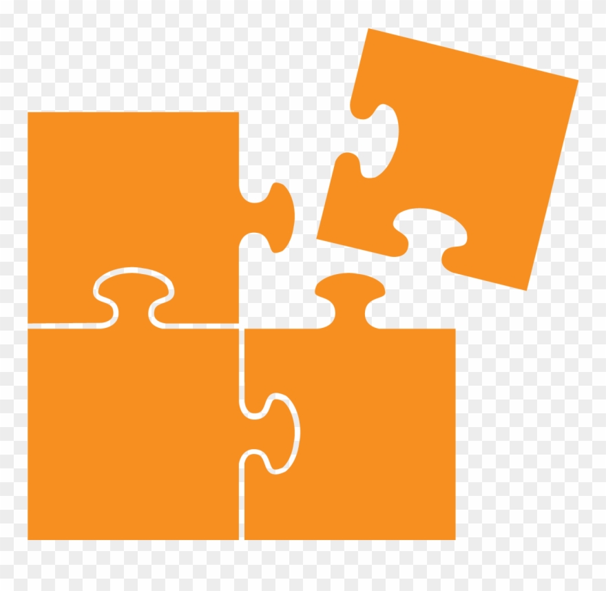 Puzzle Assembly Orange Clipart