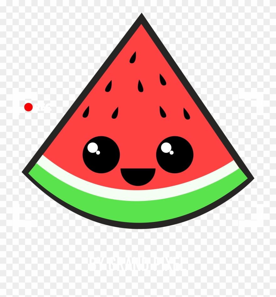 Sweet Watermelon - Kawaii Cute Watermelon Drawing Clipart