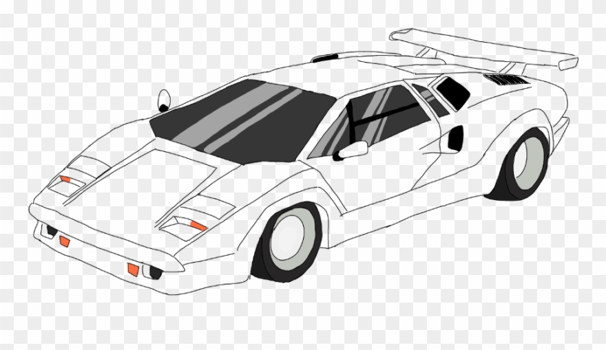 Lamborghini Sticker - Drawing Clipart