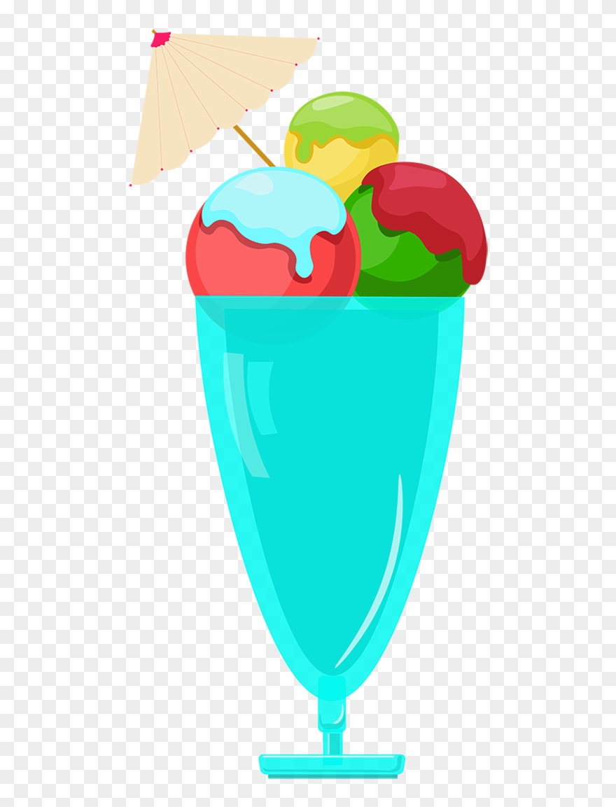 Taça Bola Tricolor Sorvete Comida Png E Imagem Vetorial - Sundae Clipart