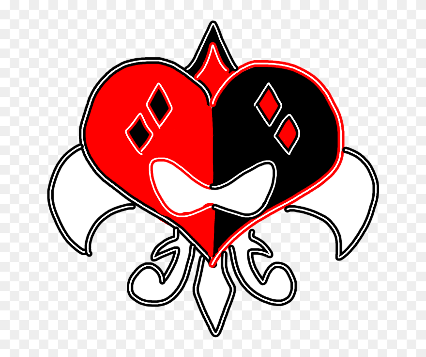 Harleyquinn Harley Quinn Classic Neon Light Red Black - Blank Pizza Clipart