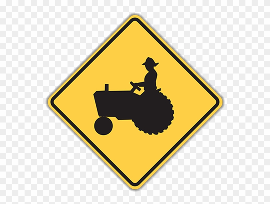 Larger Photo - Farm Machinery Crossing Sign Clipart