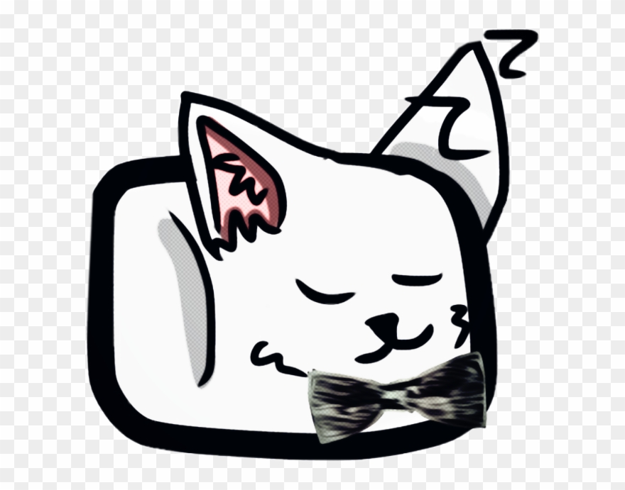 #cat #marshmello #sleeping #bowtie Clipart
