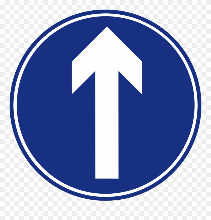 Road Svg Straight Line - Ahead Only Sign Clipart