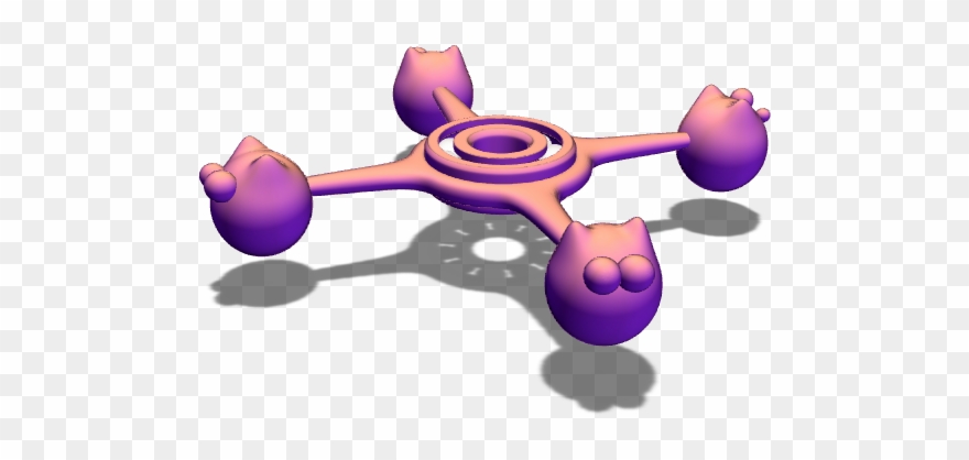 Crazy Cat Fidget Spinner - Illustration Clipart