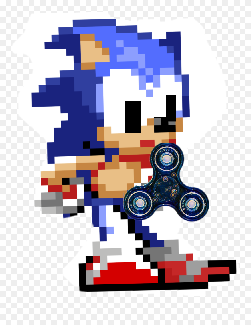 #fidget Spinner#sonic - 8 Bit Sonic Png Clipart