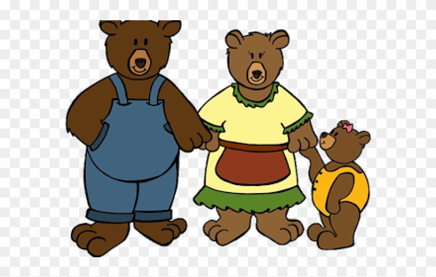 Bear Clipart Mom - Three Bears Goldilocks Clipart - Png Download