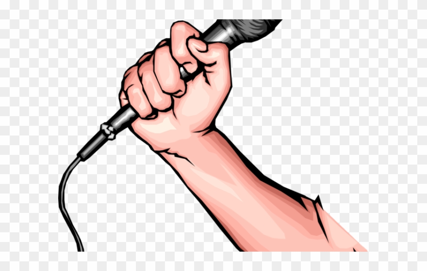 Mic Clipart Hand Holding Microphone - Arm Holding Microphone Png Transparent Png