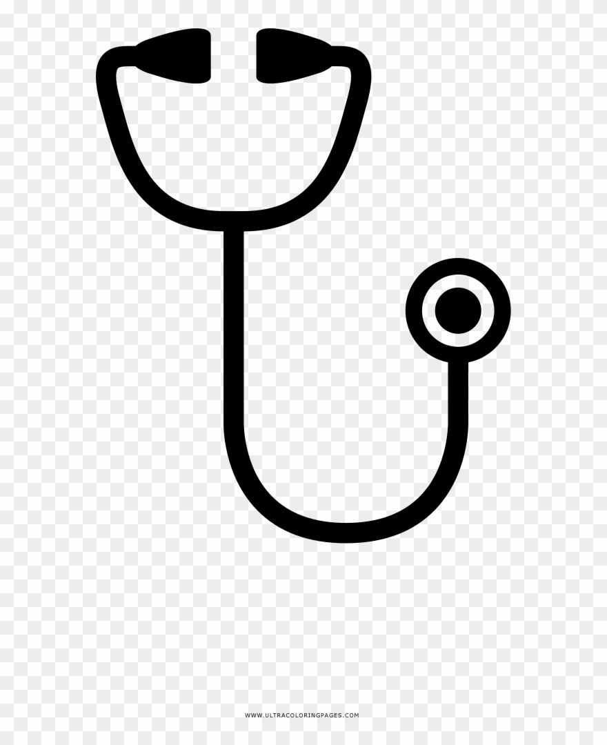 Stethoscope Coloring Page Clipart