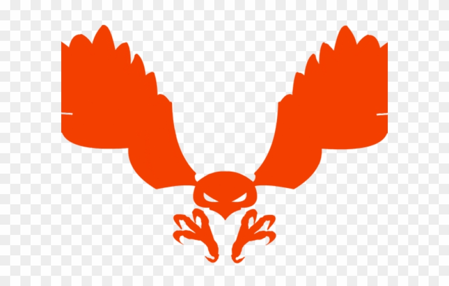 Red Tailed Hawk Clipart Hand - Orange Hawk Logo - Png Download