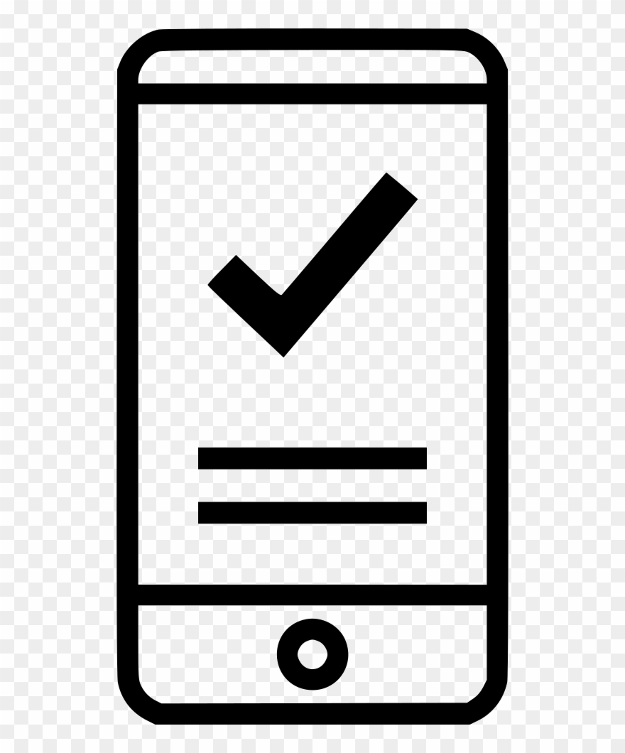 Check Mark Ok Good Plan Page Comments - Phone Graph Icon Clipart