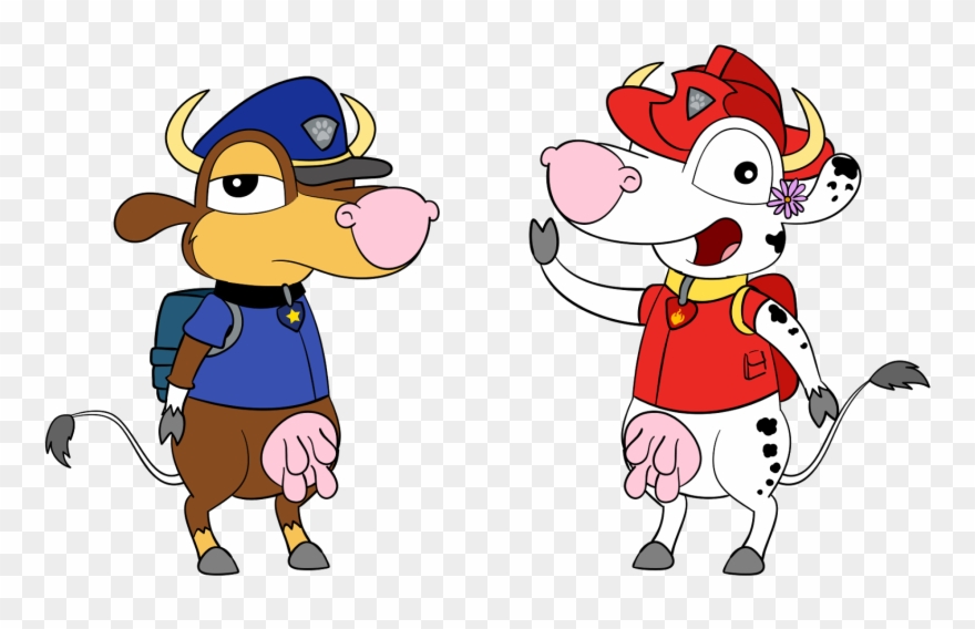 Cowsplay - Paw Patrol - Tracy - Chase - Cartoon , Png - Cartoon Clipart