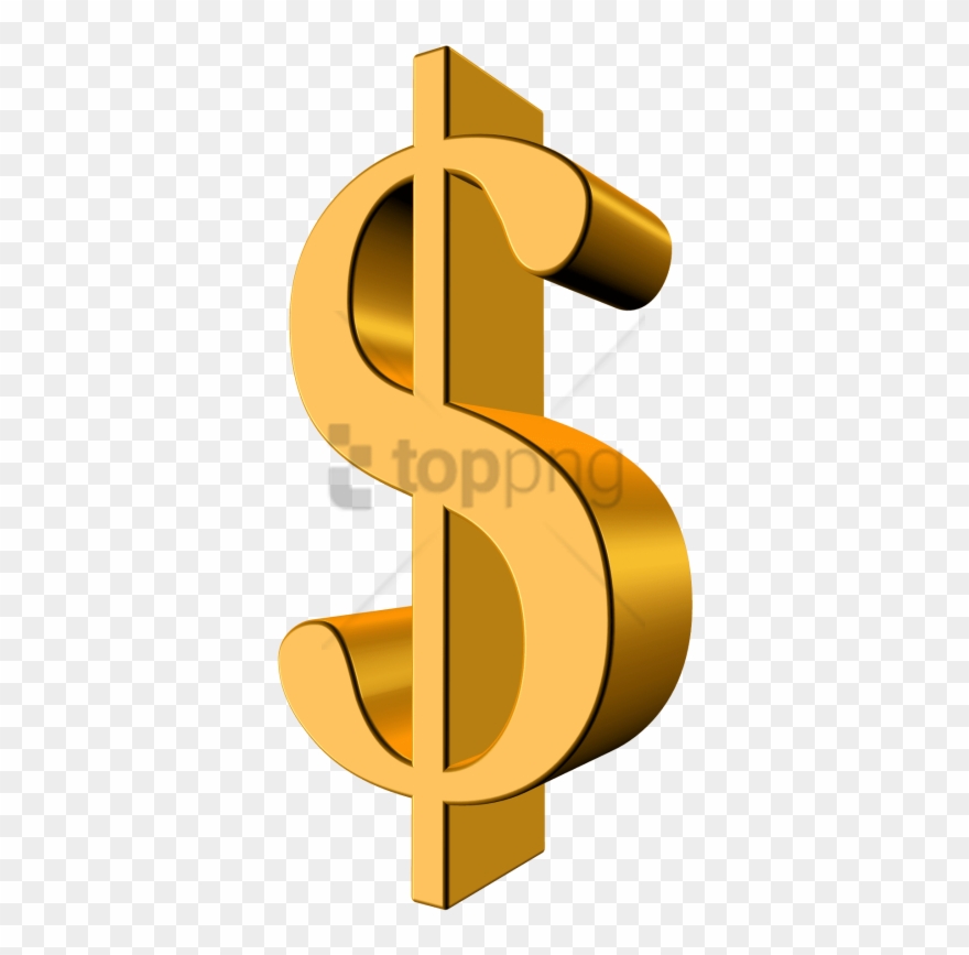 Free Png Gold Dollar Sign Png Png Image With Transparent - 1 Dollar How Many Rupees Clipart