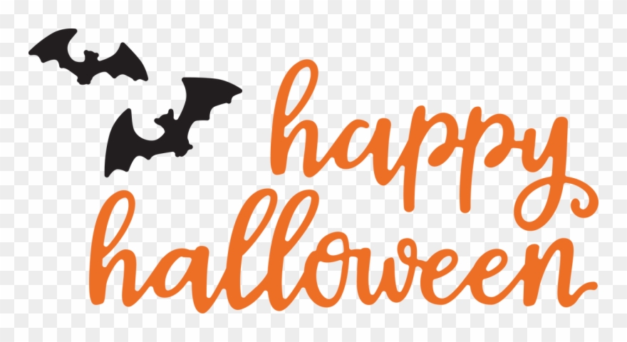 Happy Cut File Snap - Happy Halloween Text Transparent Clipart