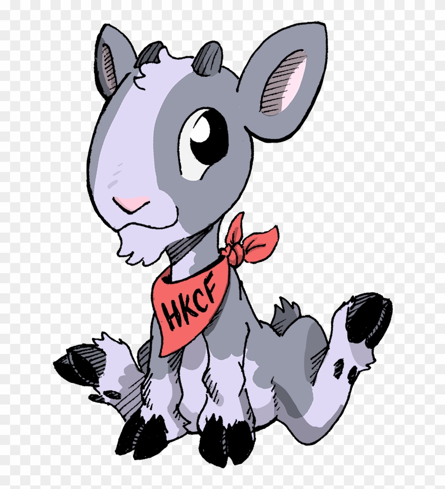 Hkcf Logo Goat - Cartoon Clipart